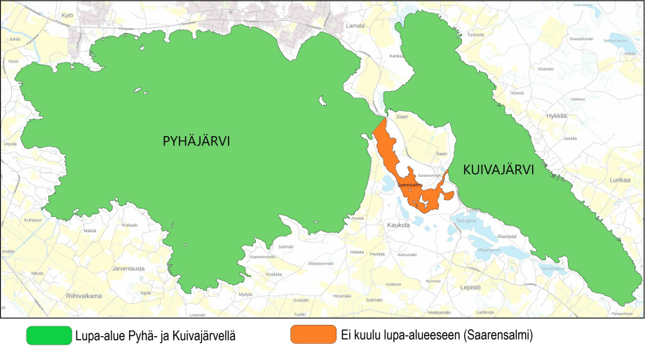 Pyhä-Kuivajärvi LUPA-ALUEKARTTA 2025